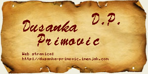 Dušanka Primović vizit kartica